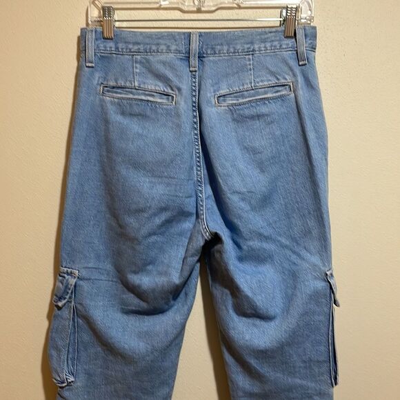 Levi's Premium Loose Cargo Denim Jeans Cotton Hemp Blend Utility Size 25 - Picture 12 of 16